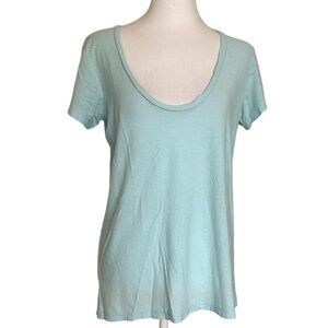 Standard James Perse Women’s Crew Neck Short Sleeve T-Shirt Top Blue Size 2